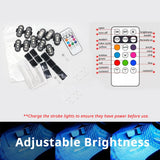 Wireless RGB LED Car Interior Lights - Rechargeable Footwell Ambient Lights with Remote