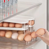 Rolling Egg Holder for Refrigerator - 2-Tier Auto-Roll Egg Dispenser & Fridge Organizer