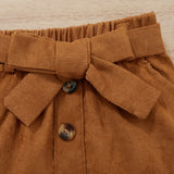 Citgeett Autumn Kids Girls Skirt Set Long Sleeve Tops Elastic Waist Skirt Casual Daily Outfit Spring Clothes