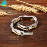 Men's Two-Tone Stainless Steel Link Bracelet - Gold & Silver