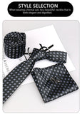 Men Tie Set Luxury Striped 3 Pcs