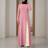 Womens Muslim Long Sleeved Ruffled Vintage Dubai Turkey Islam Muslim Oversized Robe Loose Long Skirt платье женское летнее