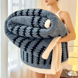 Reversible Sherpa Fleece Blanket - Ultra-Soft Heavyweight Throw for Couch & Bed