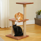 Cat tree Cat Tower for Indoor Cats 2 Styles Cat Activity Tree with Cat Scratching Posts Big Hammock and Removable Top Perch Grey