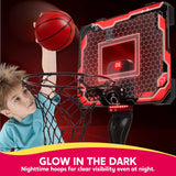 Mini Indoor Basketball Hoop for Kids - Over-the-Door Hoop with Electronic Scoreboard & 4 Balls