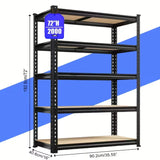 Heavy-Duty Garage Shelving Unit - Adjustable Metal Storage Rack, Holds up to 2000 lbs (60" or 72")