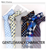 Men Tie Set Luxury Striped 3 Pcs