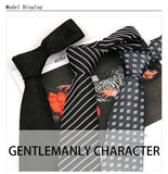 Men Tie Set Luxury Striped 3 Pcs