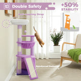 Small Cat Tree Cat Tower with Natural Sisal Scratching Post,Spacious Top Perch,Privite Cat Condo Perfect for Indoor Cats,Cat Toy