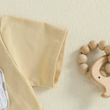 Cute Toddler Boy Summer Outfits Stylish Bull Head Embroidery Tee with Matching Elastic Waist Plaid Shorts for Playtime Fun