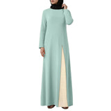 Womens Muslim Long Sleeved Ruffled Vintage Dubai Turkey Islam Muslim Oversized Robe Loose Long Skirt платье женское летнее