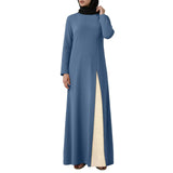 Womens Muslim Long Sleeved Ruffled Vintage Dubai Turkey Islam Muslim Oversized Robe Loose Long Skirt платье женское летнее