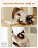 Small Cat Tree Cat Tower with Natural Sisal Scratching Post,Spacious Top Perch,Privite Cat Condo Perfect for Indoor Cats,Cat Toy