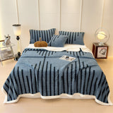 Reversible Sherpa Fleece Blanket - Ultra-Soft Heavyweight Throw for Couch & Bed