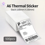 4"x6" Thermal Label Paper 100x150mm 500 Sheets / Stack Adhesive Stickers For Thermal Shipping Labels DHL UPS Express Barcode