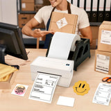 4x6 Inch Direct Thermal Shipping Labels 100/200 Sheets Adhesive Paper White Sticker For DHL UPS Express LOGO Barcode Label Maker