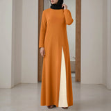 Womens Muslim Long Sleeved Ruffled Vintage Dubai Turkey Islam Muslim Oversized Robe Loose Long Skirt платье женское летнее