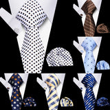 Men Tie Set Luxury Striped 3 Pcs