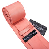 Men's Tie, Pocket Square & Cufflinks Gift Set - Coral Pink