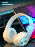 Wireless Gaming Headset Lightweight Foldable Headphones With Built-in Microphone, Compatible With 3.5mm Audio Cable Accessories
