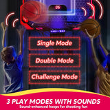 Mini Indoor Basketball Hoop for Kids - Over-the-Door Hoop with Electronic Scoreboard & 4 Balls