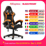 Gaming Chair Office Chair Ergonomic PU Leather Computer Desk Chair with Headrest and Lumbar Support Game Chairs Racing Chair