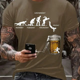 Funny 3D Beer Print T Shirt For Men Summer Casual O-neck Short Sleeve Tops Hip Hop Trend Streetwear Fashion Loose Breathable Tee