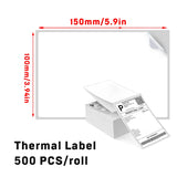 4"x6" Thermal Label Paper 100x150mm 500 Sheets / Stack Adhesive Stickers For Thermal Shipping Labels DHL UPS Express Barcode