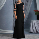 Elegant Dresses For Women Wedding Guest Cocktail Party Dress Sexy Lace Patchwork Prom Long Dresses Evening Gowns платье женское