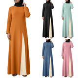 Womens Muslim Long Sleeved Ruffled Vintage Dubai Turkey Islam Muslim Oversized Robe Loose Long Skirt платье женское летнее