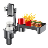 Car Cup Holder Multifunctional Cup Holder Expander with 360° Rotation Tray Mobile Phone Holder Adjustable Base Auto Front Back S