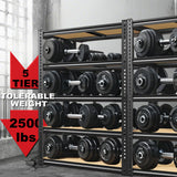 Heavy-Duty Garage Shelving Unit - Adjustable Metal Storage Rack, Holds up to 2000 lbs (60" or 72")