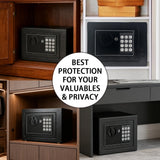 Ireproof Safes with Fireproof Money Bag Sensor Light Digital Keypad Home Safe Adjustable Shelf Security Safe