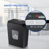 Bonsaii 6-Sheet Cross Cut Paper Shredder Home Office Use with Handle for Document,Mail,Staple,Clip-3.4 Gal Wastebasket