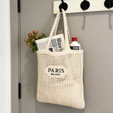 Women's Crochet Knit Tote Bag - Boho Beach & Travel Shoulder Bag