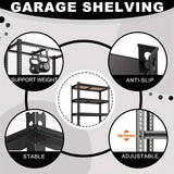 Heavy-Duty Garage Shelving Unit - Adjustable Metal Storage Rack, Holds up to 2000 lbs (60" or 72")