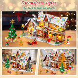 3-in-1 Christmas Gingerbread House Building Set with LED Lights