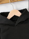 Newborn Baby Boy Fleece Sweatshirt And Fashion Casual Sports Pants Set 'Dad Little Baby' Print Autumn Winter Gift Set