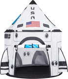 Kids Rocket Ship Play Tent with Tunnel - 3-Piece Pop-Up Set