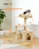 Cat tree Cat Tower for Indoor Cats 2 Styles Cat Activity Tree with Cat Scratching Posts Big Hammock and Removable Top Perch Grey