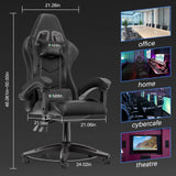 Gaming Chair Office Chair Ergonomic PU Leather Computer Desk Chair with Headrest and Lumbar Support Game Chairs Racing Chair