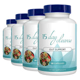 Gut Health Supplements - Improve Digestive Comfort 15 Day Cleanse Detox Gut & Colon Support Capsules