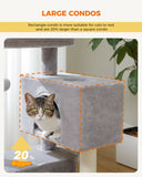 Small Cat Tree Cat Tower with Natural Sisal Scratching Post,Spacious Top Perch,Privite Cat Condo Perfect for Indoor Cats,Cat Toy