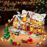 3-in-1 Christmas Gingerbread House Building Set with LED Lights