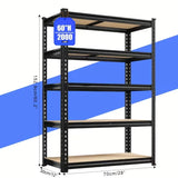 Heavy-Duty Garage Shelving Unit - Adjustable Metal Storage Rack, Holds up to 2000 lbs (60" or 72")