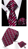 Men Tie Set Luxury Striped 3 Pcs