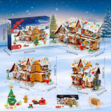 3-in-1 Christmas Gingerbread House Building Set with LED Lights