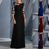 Elegant Dresses For Women Wedding Guest Cocktail Party Dress Sexy Lace Patchwork Prom Long Dresses Evening Gowns платье женское
