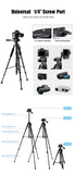 Phone Travel Self Tripod  Aluminum Tall 55” 140CM Stand With Quick Plates Mount Pan Head For Canon Nikon DSLR SLR Digital Camera