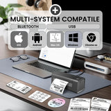 Bluetooth Thermal Label Printer Small Wireless Shipping Label Printer 4X6 inch Portable Maker Compatible with Various systems